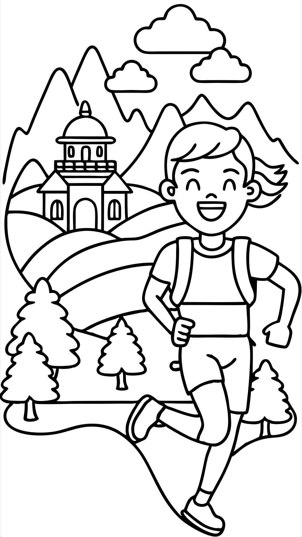 running coloring pages